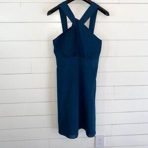 The Limited Teal Cocktail Dress – Holiday Cross Neck – Women’s Size 4